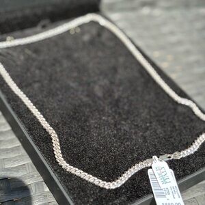 NWT Made in Italy Sterling Silver Cuban Chain Necklace 925. $550 Retail